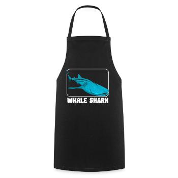 Whale shark - Cooking Apron - black - Front - AI Model Male 185 dark (185cm)