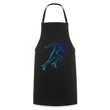 Running Fitness Race Men Women Running - Cooking Apron - black - Front - AI Model Male 185 dark (185cm)