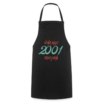 Jahrgang 2001 Ausgabe - Kochschürze - Schwarz - Vorne - AI Model Male 185 dark (185cm)