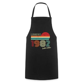 Legend 1982 Birthday Shirt Gift Anniversary - Cooking Apron - black - Front - AI Model Male 185 dark (185cm)