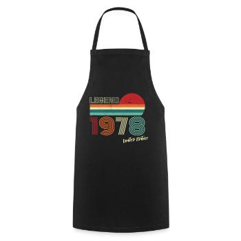 Legend 1978 Geburtstagsshirt Geschenk Jubiläum - Kochschürze - Schwarz - Vorne - AI Model Male 185 dark (185cm)