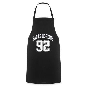 Hauts-de-Seine 92 - Tablier de cuisine - noir - Devant - AI Model Male 185 dark (185cm)