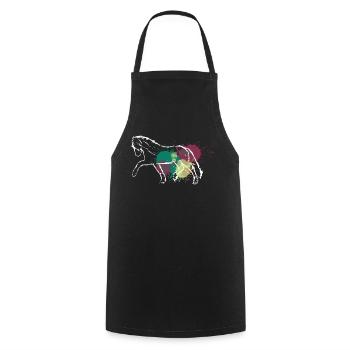 Red Trot - Kochschürze - Schwarz - Vorne - AI Model Male 185 dark (185cm)