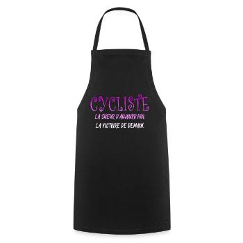 CYCLIST The sweat of today the cycling victory - Cooking Apron - black - Front - AI Model Male 185 dark (185cm)