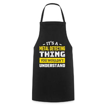 Détection de métaux - Tablier de cuisine - noir - Devant - AI Model Male 185 dark (185cm)