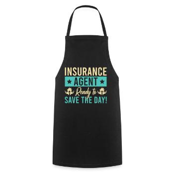 Insurance Agent Save The Day Funny Insurance - Kochschürze - Schwarz - Vorne - AI Model Male 185 dark (185cm)