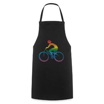 Cycliste - Tablier de cuisine - noir - Devant - AI Model Male 185 dark (185cm)