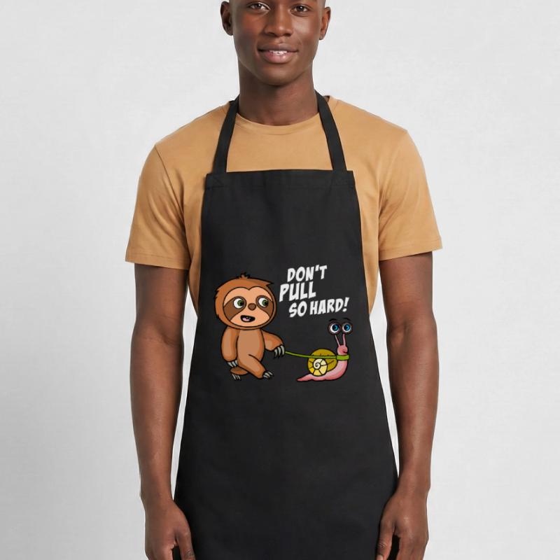 Don't pull so hard. Don't pull like that. Black Shirts Cooking Apron