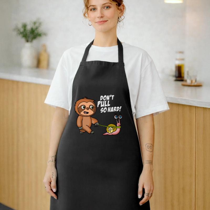 Don't pull so hard. Don't pull like that. Black Shirts Cooking Apron