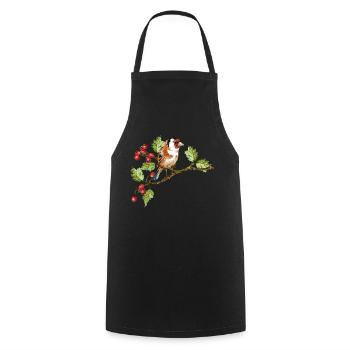 Bunter Vogel - Kochschürze - Schwarz - Vorne - AI Model Male 185 dark (185cm)