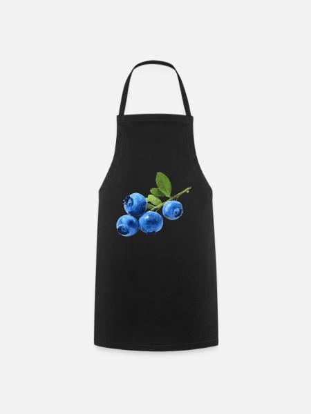 Blaubeeren - Kochschürze - Schwarz