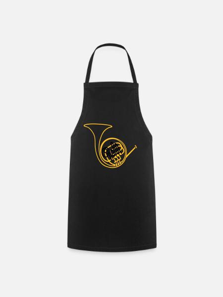 Français Corne II - Tablier de cuisine - noir