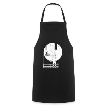 Tattoo Tätowierung Maler Mond Sonne Geschenk - Kochschürze - Schwarz - Vorne - AI Model Male 185 dark (185cm)