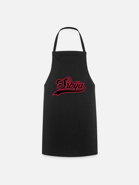 Serbia - Cooking Apron - black