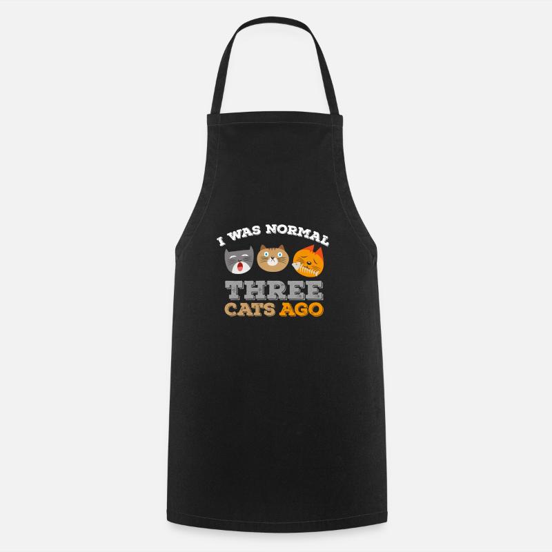 Cat Cats Kitty Meow Gift - Kochschürze - Schwarz