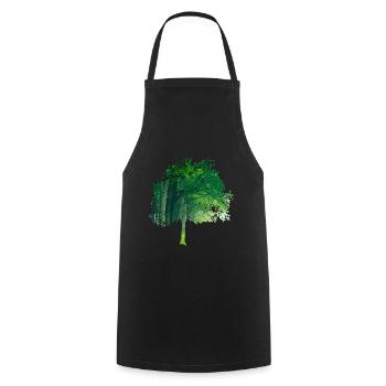Fractals & Rainbow, Nerd Gift, Tree & Colorful - Cooking Apron - black - Front - AI Model Male 185 dark (185cm)