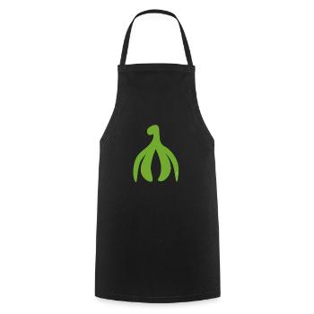 clito power sober green - Cooking Apron - black - Front - AI Model Male 185 dark (185cm)