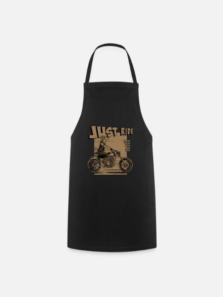 Just ride Motorcycle Biker Moped Rider - Cooking Apron - black