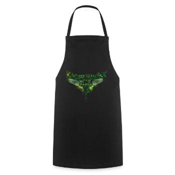 Love Life / Séjour Vegan [vert] - Tablier de cuisine - noir - Devant - AI Model Male 185 dark (185cm)