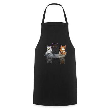 Chats miroir miroir guépard tiger costume - Tablier de cuisine - noir - Devant - AI Model Male 185 dark (185cm)