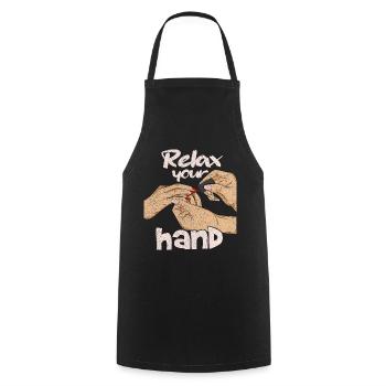 Nail salon saying for a nail designer - Cooking Apron - black - Front - AI Model Male 185 dark (185cm)