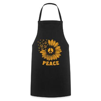 Peace World Peace Gift Idea T-shirt - Cooking Apron - black - Front - AI Model Male 185 dark (185cm)