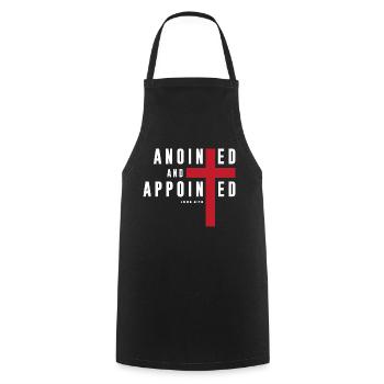 Anointed and Appointed - Christian Clothing - Cooking Apron - black - Front - AI Model Male 185 dark (185cm)
