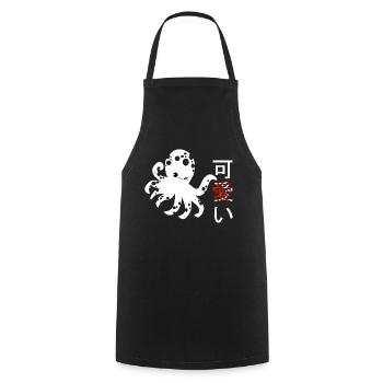Octopus - Kochschürze - Schwarz - Vorne - AI Model Male 185 dark (185cm)