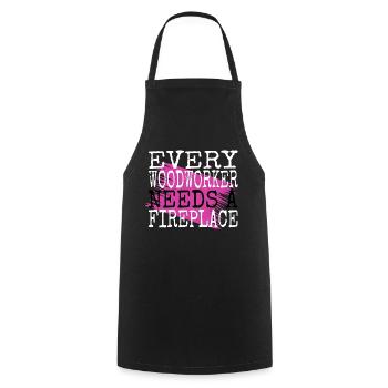 papa drôle charpentier cite des outils déclaration dictons - Tablier de cuisine - noir - Devant - AI Model Male 185 dark (185cm)