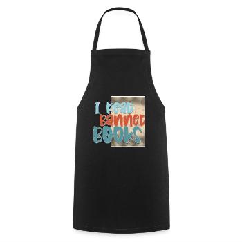 I Read Banned Books 45 - Cooking Apron - black - Front - AI Model Male 185 dark (185cm)