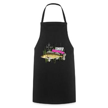 Walleye hunter - Cooking Apron - black - Front - AI Model Male 185 dark (185cm)