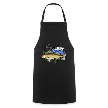 Walleye hunter - Cooking Apron - black - Front - AI Model Male 185 dark (185cm)