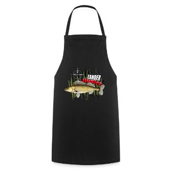 Walleye hunter - Cooking Apron - black - Front - AI Model Male 185 dark (185cm)