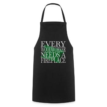 carpenter saw sayings - Cooking Apron - black - Front - AI Model Male 185 dark (185cm)