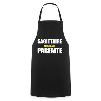sagittaire ascendant parfaite / humour sagittaire - Tablier de cuisine - noir - Devant - AI Model Male 185 dark (185cm)
