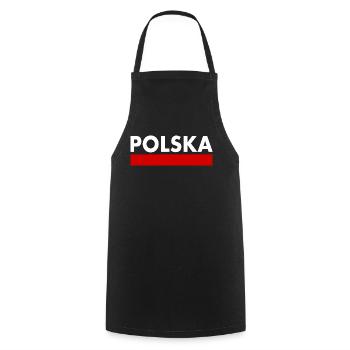 Polen - Kochschürze - Schwarz - Vorne - AI Model Male 185 dark (185cm)