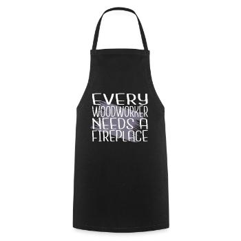 salle de bingo tshirts charpentier citations tshirts - Tablier de cuisine - noir - Devant - AI Model Male 185 dark (185cm)
