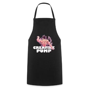 Creatine pump Anime Kreatin Motiv Muskeln Gym - Kochschürze - Schwarz - Vorne - AI Model Male 185 dark (185cm)