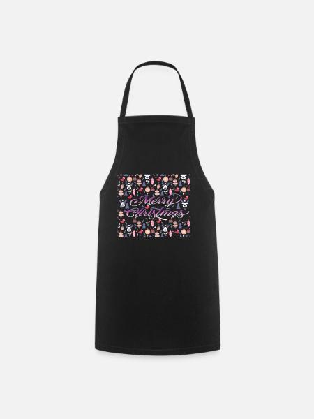 Merry Christmas - Cooking Apron - black