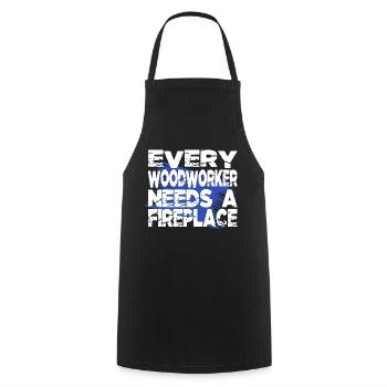 forest work chainsaw carpenter girl tshirts - Cooking Apron - black - Front - AI Model Male 185 dark (185cm)