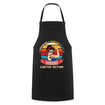 Femme Légende depuis 1989 édition limitée - Tablier de cuisine - noir - Devant - AI Model Male 185 dark (185cm)