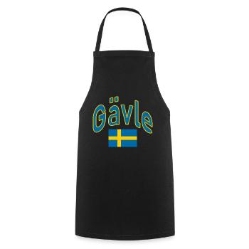 Gävle drapeau suédois - Tablier de cuisine - noir - Devant - AI Model Male 185 dark (185cm)
