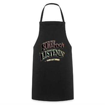 sports birthday birthday present idea - Cooking Apron - black - Front - AI Model Male 185 dark (185cm)