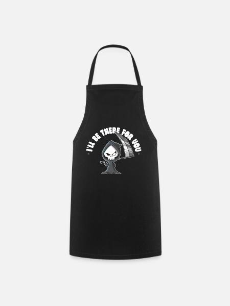 Funny Grim Reaper Valentines Day Quote, Goth Dark - Kochschürze - Schwarz