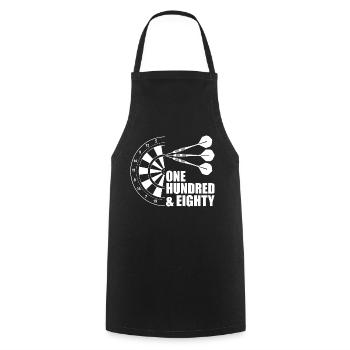 Darts Sports Fun - Cooking Apron - black - Front - AI Model Male 185 dark (185cm)