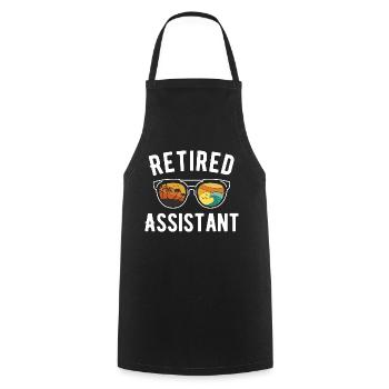 Assistant on the beach: ultimate relaxation - Cooking Apron - black - Front - AI Model Male 185 dark (185cm)