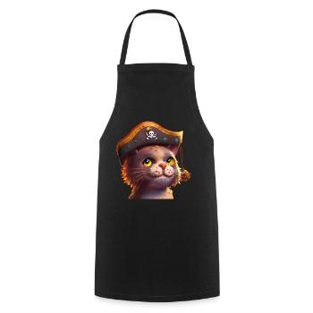 Pirate Chat Chat Pirate - Tablier de cuisine - noir - Devant - AI Model Male 185 dark (185cm)