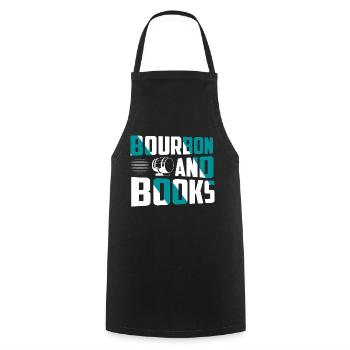 Bourbon And Books Whiskey Drinking - Kochschürze - Schwarz - Vorne - AI Model Male 185 dark (185cm)