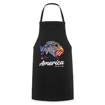 Proud America 4th Of July Independence Patriotic - Kochschürze - Schwarz - Vorne - AI Model Male 185 dark (185cm)