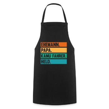 Schullehrerin Lehrerin - Kochschürze - Schwarz - Vorne - AI Model Male 185 dark (185cm)